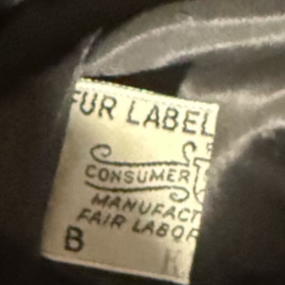 Vtg 50s Fur Coat Swing Style Rolled Cuff Womens Size M Hollywood Glam Mad Men - Picture 10 of 10